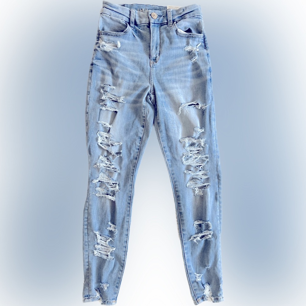 American Eagle Jeans Curvy Super Hi-Rise Jegging Crop Next Level Stretch NWT 2